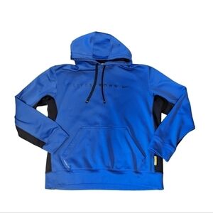 Men's Nike Live Strong Therma Fit Blue And Black Pullover Hoodie- Size M…